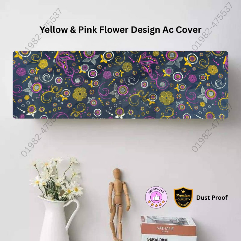 Original Yellow And Pink Ac Cover 1.5 Ton Size