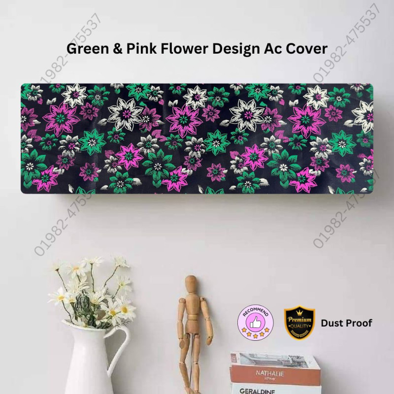 Original Green And Pink Ac Cover 1.5 Ton Size